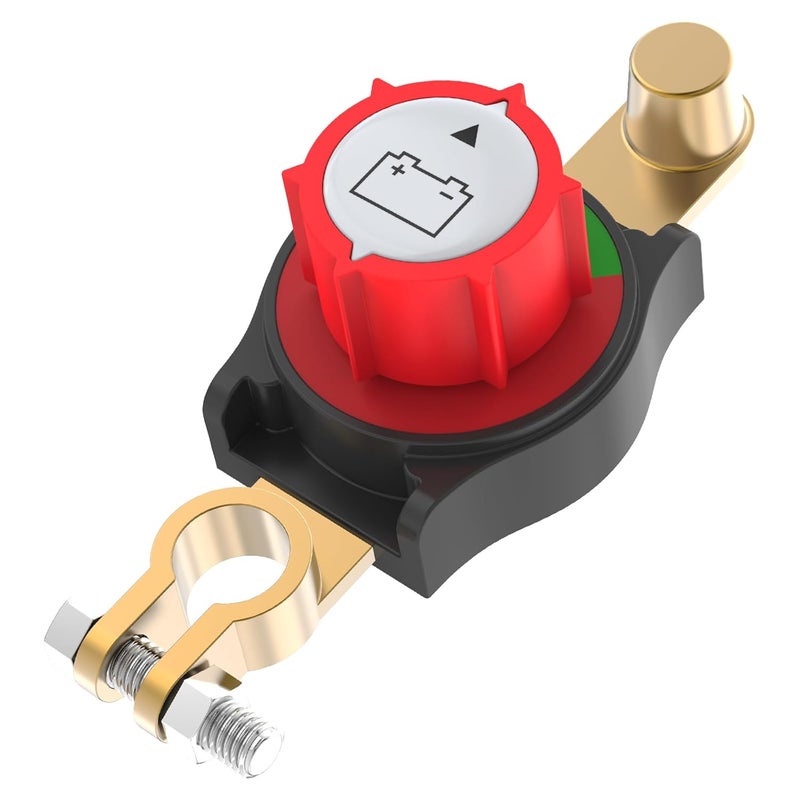 cnaodun Top Post Battery Disconnect Switch, Battery Heavy Duty Shut Off 12-48V On/Off Cut Off Switch for Car RV Boat and Vehicle - Image 1
